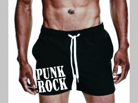 Punk rock - plavky s mot&iacute;vom - plavkov&eacute; p&aacute;nske kraťasy s pohodlnou gumou v p&aacute;se a &scaron;n&uacute;rkou na dotiahnutie vhodn&eacute; aj ako klasick&eacute; kraťasy na voľn&yacute; čas